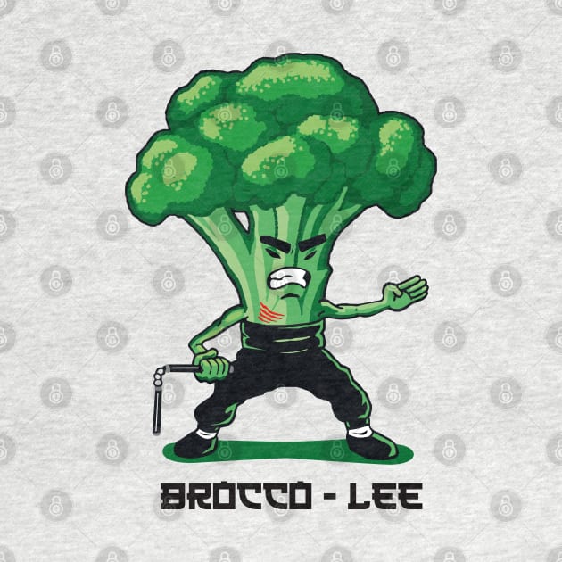 Brocco Lee Funny Vegetable with Nunchucks by Karate Panda